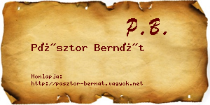 Pásztor Bernát névjegykártya