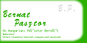 bernat pasztor business card